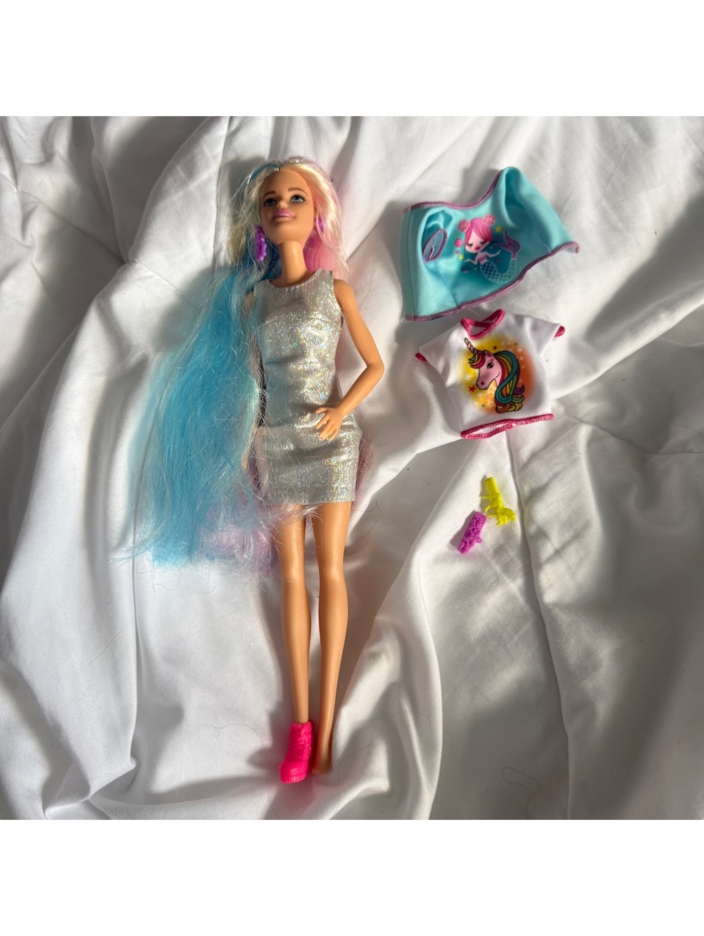 Barbie Fantasy Hair Fashion Doll with Colorful Blonde Hair